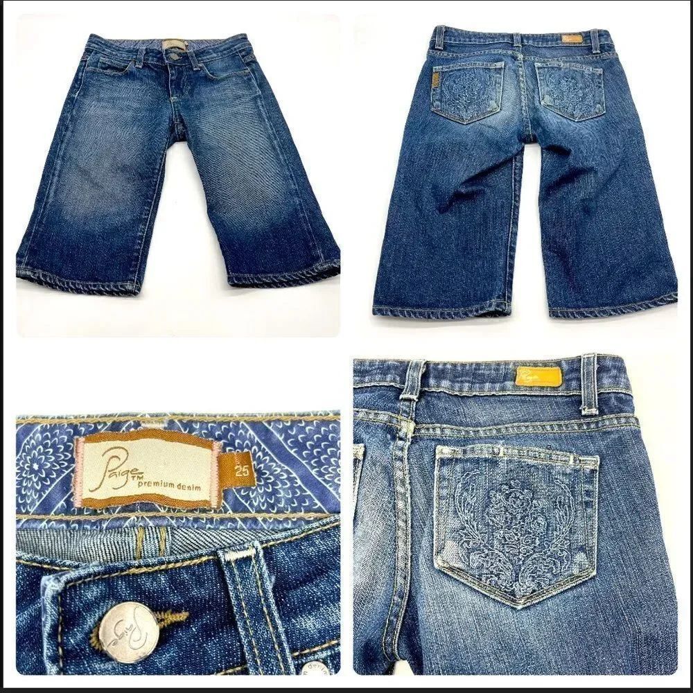 Paige Laurel Bermuda Jean Shorts Size 25